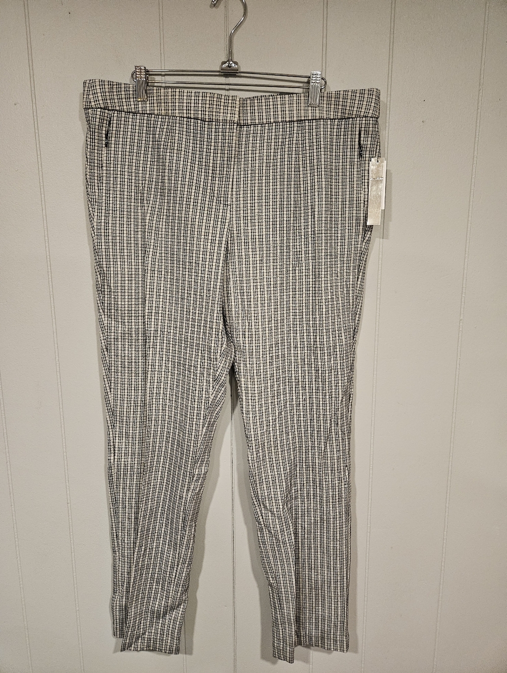 Amanda + Chelsea 37x30 Size 14 Chloe Pants Modern Fit Slim Leg Houndstooth NWT